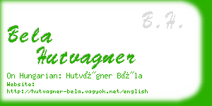 bela hutvagner business card